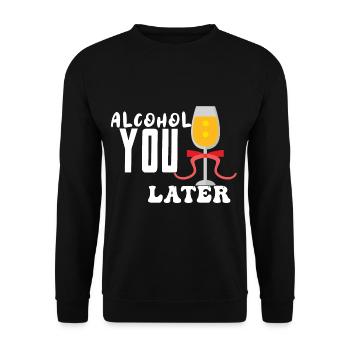 Alcool Vous plus tard Humour alcoolique Vodka-Liebhab - Sweat-shirt Unisexe - noir - Devant - Alina (178cm) & Michal (187cm)