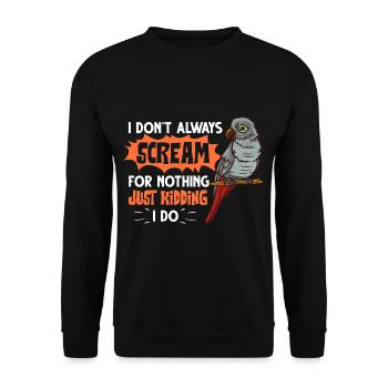 African grey parrot parrot bird Africa - Unisex Sweatshirt - black - Front - Alina (178cm) & Michal (187cm)