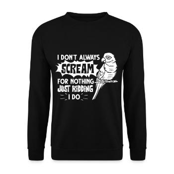 African grey parrot parrot bird Africa - Unisex Sweatshirt - black - Front - Alina (178cm) & Michal (187cm)