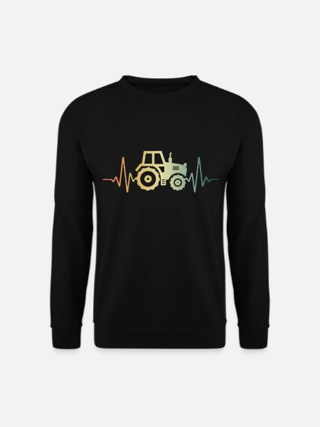 Herzschlag Traktor Trekker Puls EKG - Unisex Pullover - Schwarz