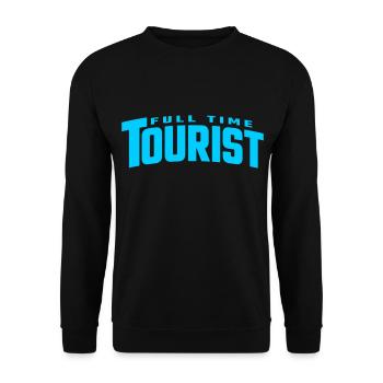 Full Time Tourist | Colors changeable - Unisex Sweatshirt - black - Front - Alina (178cm) & Michal (187cm)
