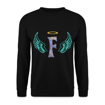 engel f e 45 - Unisex Pullover - Schwarz - Vorne - Alina (178cm) & Michal (187cm)