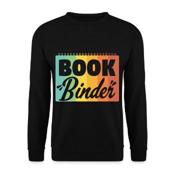 Book Binder College Block Binding - Unisex Sweatshirt - black - Front - Alina (178cm) & Michal (187cm)