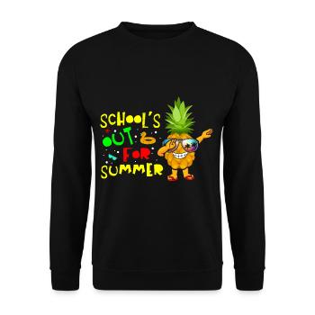 Schools Out For Summer Pineapple - Unisex Sweatshirt - black - Front - Alina (178cm) & Michal (187cm)