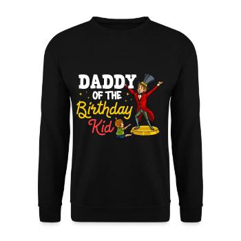 Circus Birthday Party Papa Theme Ringmaster - Unisex Sweatshirt - black - Front - Alina (178cm) & Michal (187cm)