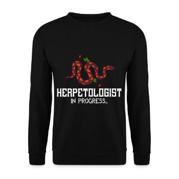 Herpetology Reptiles Herpetologist Lizards - Unisex Sweatshirt - black - Front - Alina (178cm) & Michal (187cm)