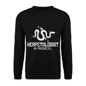 Herpetology Reptiles Herpetologist Lizards - Unisex Sweatshirt - black - Front - Alina (178cm) & Michal (187cm)