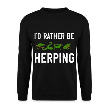 Herpetology Reptiles Herpetologist Lizards - Unisex Sweatshirt - black - Front - Alina (178cm) & Michal (187cm)