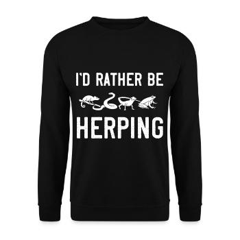 Herpetology Reptiles Herpetologist Lizards - Unisex Sweatshirt - black - Front - Alina (178cm) & Michal (187cm)