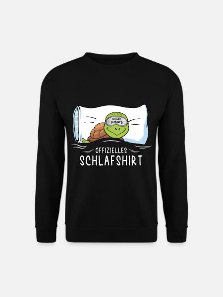 Offizielles Schlafshirt Schildkröte Schlafbrille - Unisex Pullover - Schwarz