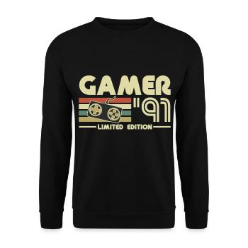 Gamer - Sweat-shirt Unisexe - noir - Devant - Alina (178cm) & Michal (187cm)