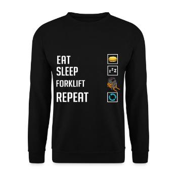 Forklift Driver Forklift Lift Truck - Unisex Sweatshirt - black - Front - Alina (178cm) & Michal (187cm)