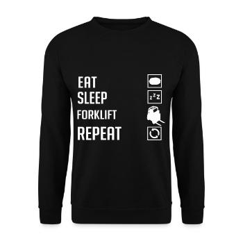 Forklift Driver Forklift Lift Truck - Unisex Sweatshirt - black - Front - Alina (178cm) & Michal (187cm)