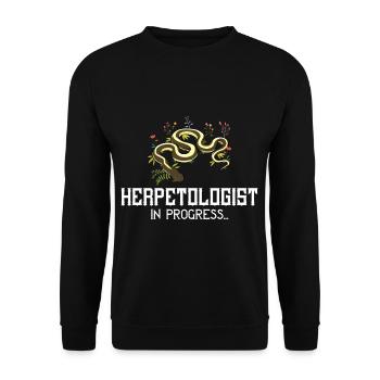 Herpetology Reptiles Herpetologist Lizards - Unisex Sweatshirt - black - Front - Alina (178cm) & Michal (187cm)