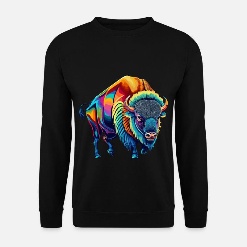 Bison - Unisex Pullover - Schwarz