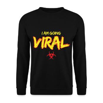 Symbole biohazard je vais virale - Sweat-shirt Unisexe - noir - Devant - Alina (178cm) & Michal (187cm)