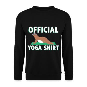 Chemise de yoga officielle Sloth - Sweat-shirt Unisexe - noir - Devant - Alina (178cm) & Michal (187cm)