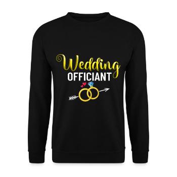 Trauungsleiter Eheoffizier Priester Pfarrer Ehe - Unisex Pullover - Schwarz - Vorne - Alina (178cm) & Michal (187cm)