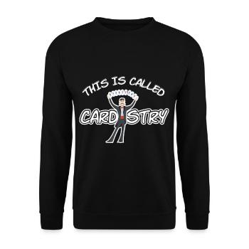 Pick A Card Any Card - Unisex Sweatshirt - black - Front - Alina (178cm) & Michal (187cm)