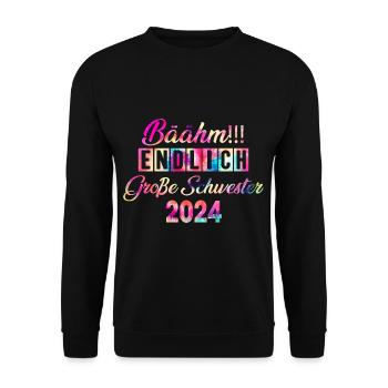 Bäähm enfin grande soeur 2024 - Sweat-shirt Unisexe - noir - Devant - Alina (178cm) & Michal (187cm)