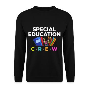 Special education Special education Promoting special needs - Unisex Sweatshirt - black - Front - Alina (178cm) & Michal (187cm)