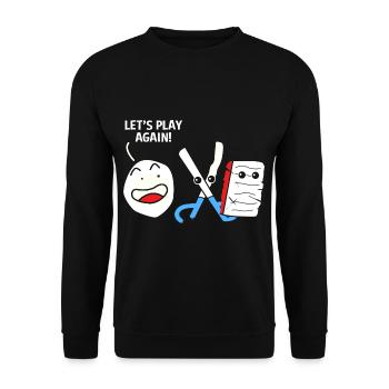 Scissors Stone Paper - Unisex Sweatshirt - black - Front - Alina (178cm) & Michal (187cm)