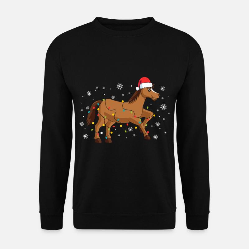 Cheval de Noël - Sweat-shirt Unisexe - noir