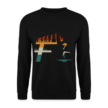 Turmspringer Evolution Wasserspringer Sprungturm - Unisex Pullover - Schwarz - Vorne - Alina (178cm) & Michal (187cm)