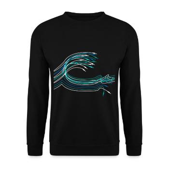 Audio Kabel Welle Elektro Musiker Tontechniker - Unisex Pullover - Schwarz - Vorne - Alina (178cm) & Michal (187cm)