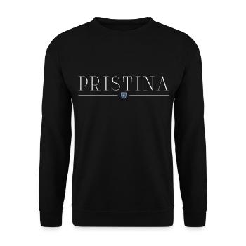 Pristina, Kosovo Stil Design T-Shirt - Unisex Pullover - Schwarz - Vorne - Alina (178cm) & Michal (187cm)