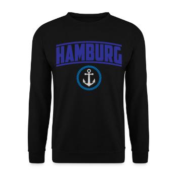 Hambourg, Anker Hafen | Couleurs changeantes - Sweat-shirt Unisexe - noir - Devant - Alina (178cm) & Michal (187cm)