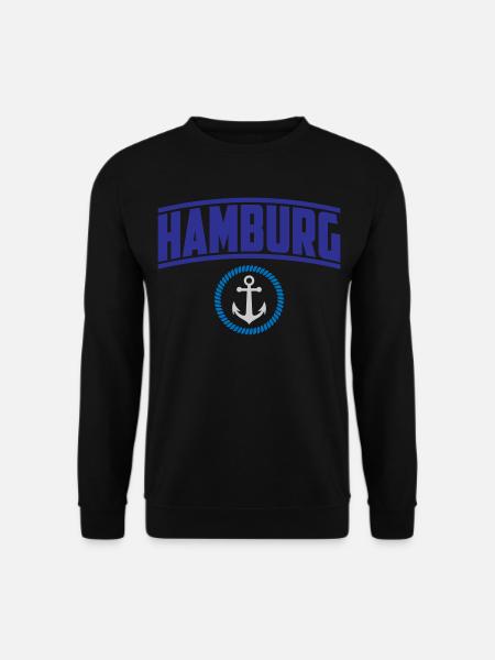 Hamburg, Anker Hafen | Farben änderbar - Unisex Pullover - Schwarz