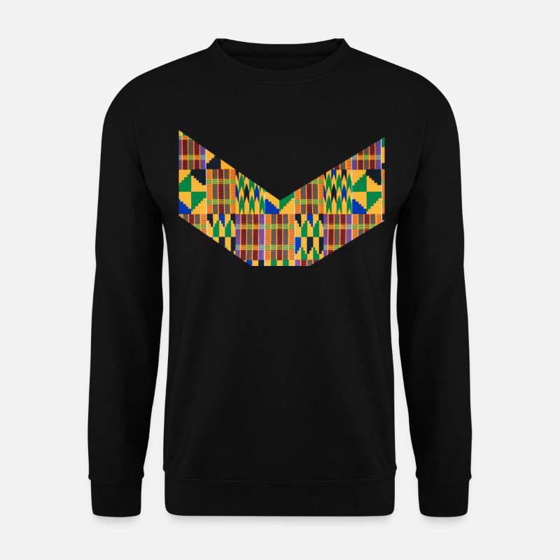 Wax Afro pattern - Unisex Sweatshirt - black