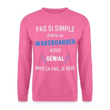 Toller Wakeboarder - Unisex Pullover - Pink - Vorne