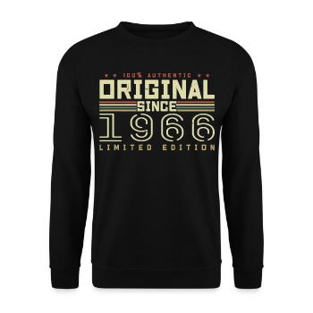 Original 1966 Cadeau Anniversaire 1966 Rétro 1966 - Sweat-shirt Unisexe - noir - Devant - Alina (178cm) & Michal (187cm)