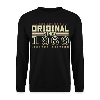 Original 1969 Birthday Gift 1969 Retro 1969 - Unisex Sweatshirt - black - Front - Alina (178cm) & Michal (187cm)