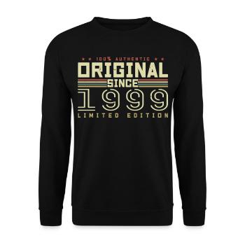 Original 1999 Retro 1999 Birthday Gift 1999 - Unisex Sweatshirt - black - Front - Alina (178cm) & Michal (187cm)