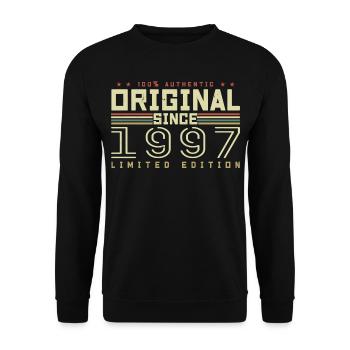 Original 1997 Birthday Gift 1997 Retro 1997 - Unisex Sweatshirt - black - Front - Alina (178cm) & Michal (187cm)