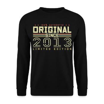 Original 2013 Cadeau Anniversaire 2013 Rétro 2013 - Sweat-shirt Unisexe - noir - Devant - Alina (178cm) & Michal (187cm)