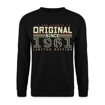 Original 1961 Cadeau Anniversaire 1961 Rétro 1961 - Sweat-shirt Unisexe - noir - Devant - Alina (178cm) & Michal (187cm)