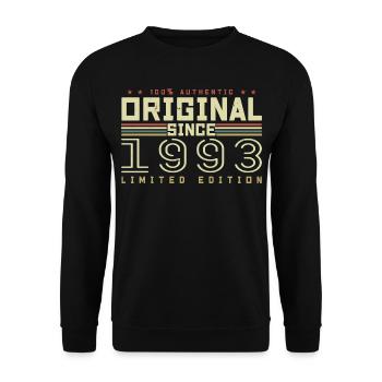 Original 1993 Retro 1993 Birthday Gift 1993 - Unisex Sweatshirt - black - Front - Alina (178cm) & Michal (187cm)