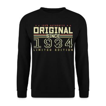Original 1984 Retro 1984 Geburtstagsgeschenk 1984 - Unisex Pullover - Schwarz - Vorne - Alina (178cm) & Michal (187cm)