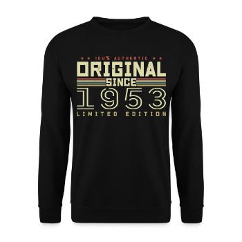 Original 1953 Birthday Gift 1953 Retro 1953 - Unisex Sweatshirt - black - Front - Alina (178cm) & Michal (187cm)