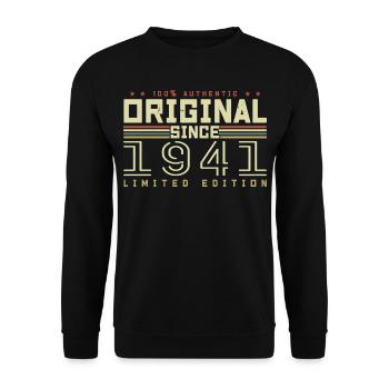 Original 1941 Geburtstagsgeschenk 1941 Retro 1941 - Unisex Pullover - Schwarz - Vorne - Alina (178cm) & Michal (187cm)