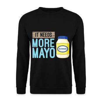Mayonnaise Mayo Sauce Majo Salatsauce - Unisex Pullover - Schwarz - Vorne - Alina (178cm) & Michal (187cm)