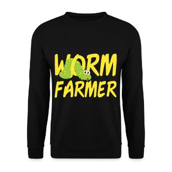 Worm Farmer - Unisex Pullover - Schwarz - Vorne - Alina (178cm) & Michal (187cm)