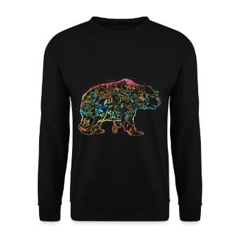 Bear Splash - Unisex Sweatshirt - black - Front - Alina (178cm) & Michal (187cm)