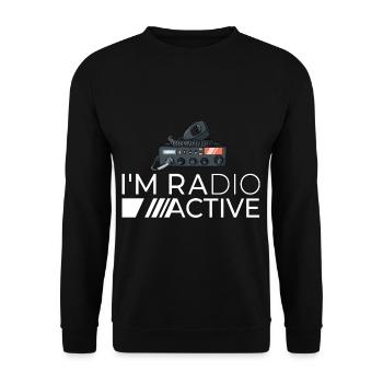 Amateur Radio Ham Radio Radio Service Amateur - Unisex Sweatshirt - black - Front - Alina (178cm) & Michal (187cm)