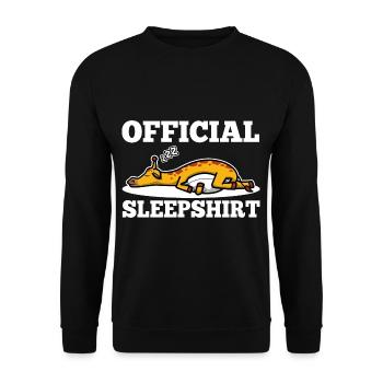 Official sleepshirt Giraffe - Unisex Pullover - Schwarz - Vorne - Alina (178cm) & Michal (187cm)