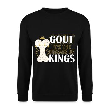 Gout Disease Of Kings Arthritis - Unisex Sweatshirt - black - Front - Alina (178cm) & Michal (187cm)